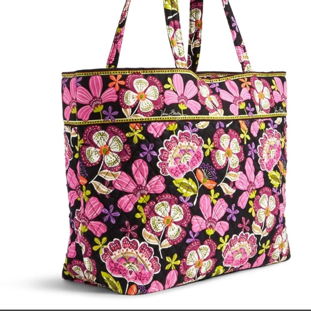 Vera Bradley Authentic Pirouette Pink Grand Tote Bag   - discontinued pattern